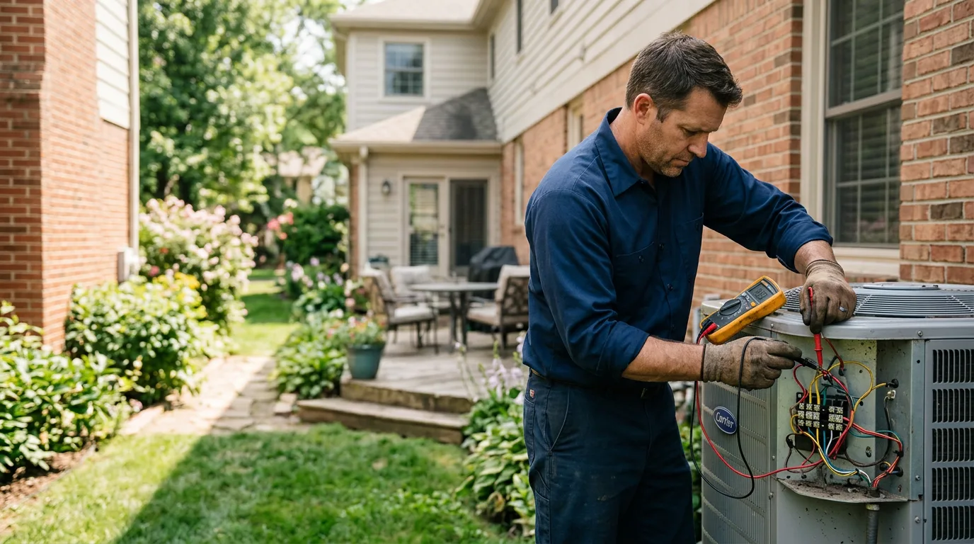 HVAC technician working near Bluffton, OH